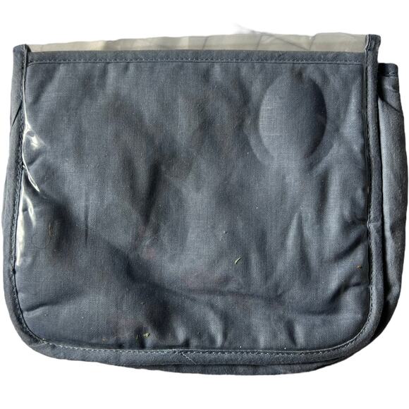 Vintage 80s Blue Clutch Bag with Clear Flap – Good Condition - Picture 3 of 7